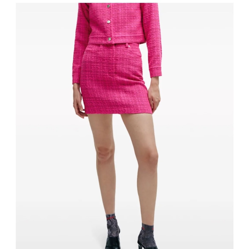 Boss tweed blazer skirt set